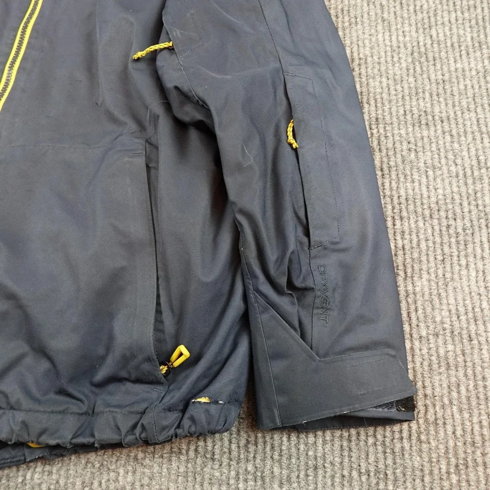 The North Face DryVent Jacket Mens Large Blue Yellow Hooded Triclimate Shell